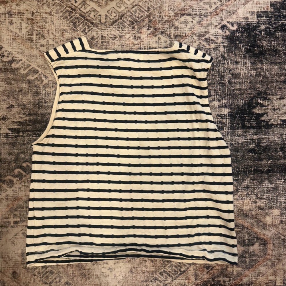 Nation LTD Black and White Striped Bettina Tank Top - Picture 4 of 4